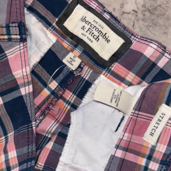 Abercrombie & Fitch Pink and Blue Bermuda Shorts - Picture 7 of 9